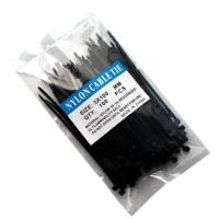 100pcs Self-locking 6 8 12 Inch Nylon Cable Ties Tie Wraps Zip Ties In Black & White Colors